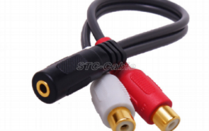 Stereo Audio kabl - ženka 3,5 mm 2 x RCA ženka